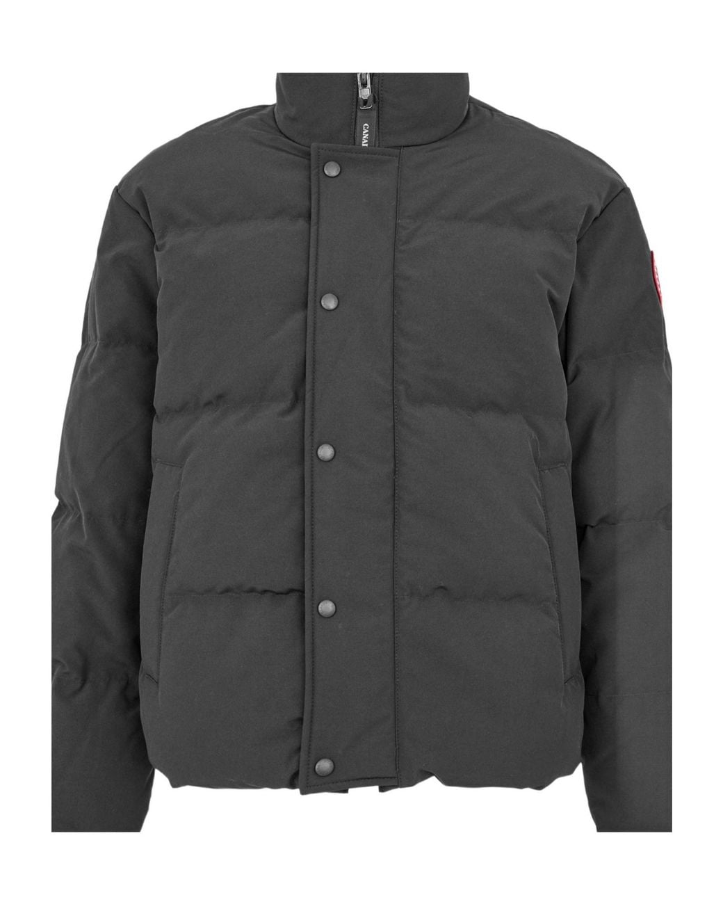 Canada Goose Black Bayview Down Water Resistant Short Puffer Jacket for men