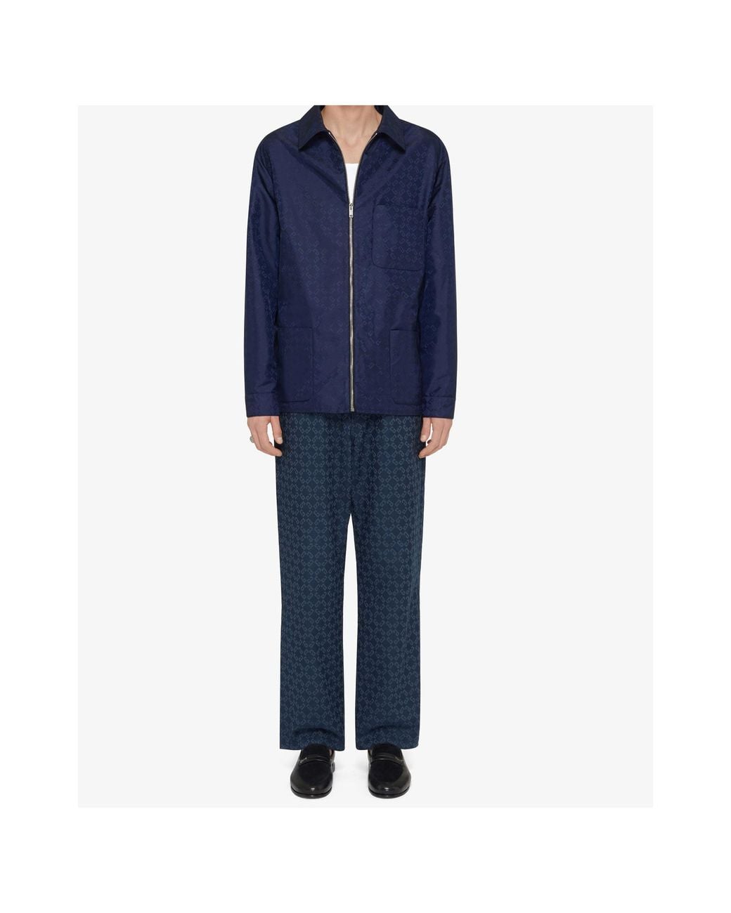 Givenchy Blue Monogram 72 Jacquard Overshirt for men