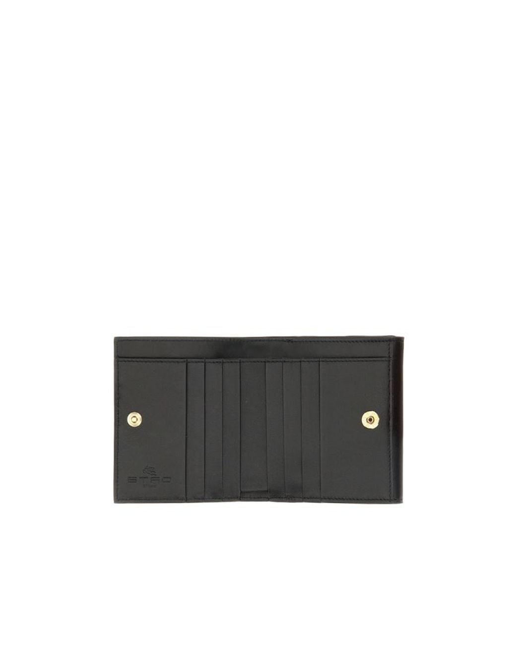 Etro Black Paisley-Jacquard Folded Wallet