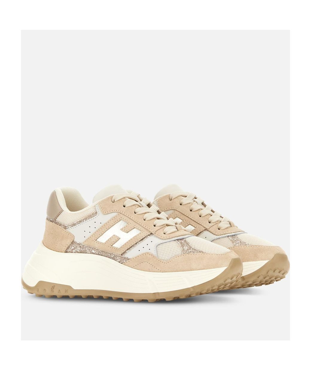 Hogan Natural Hi-Fi Lace-Up Sneakers