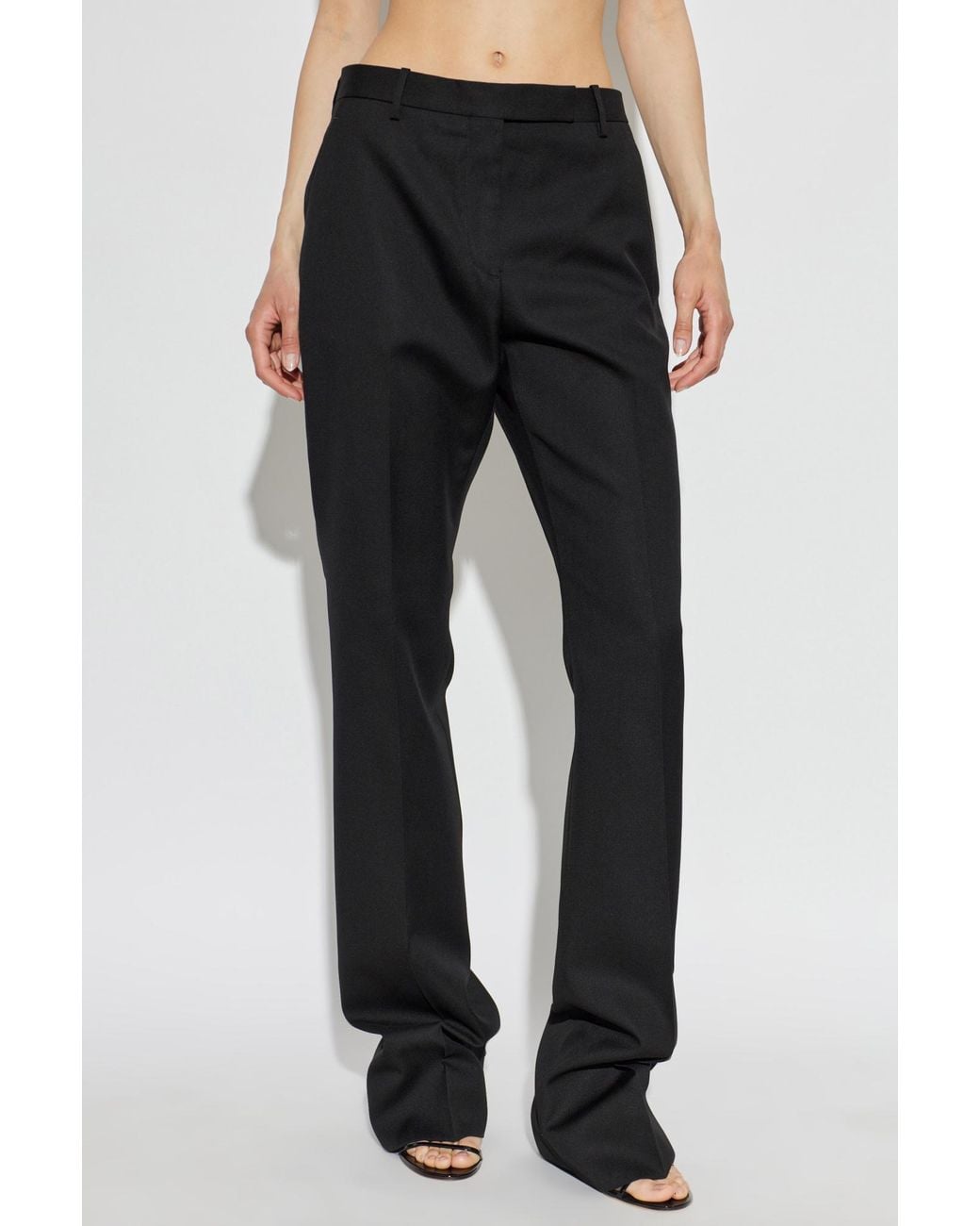 Tom Ford Black Tailored Straight-Leg Pants