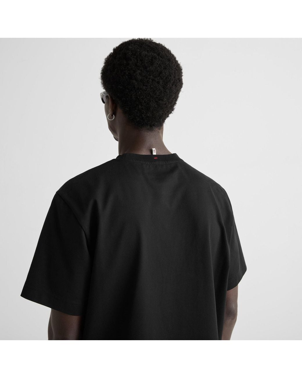 Moncler Black Simple Short-Sleeved T-Shirt for men
