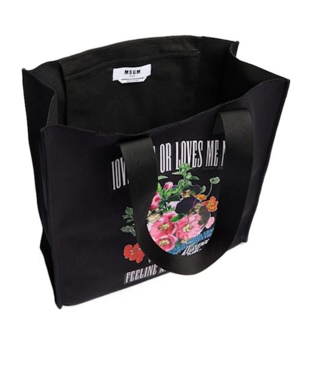 MSGM Black Tote Vertical Bag