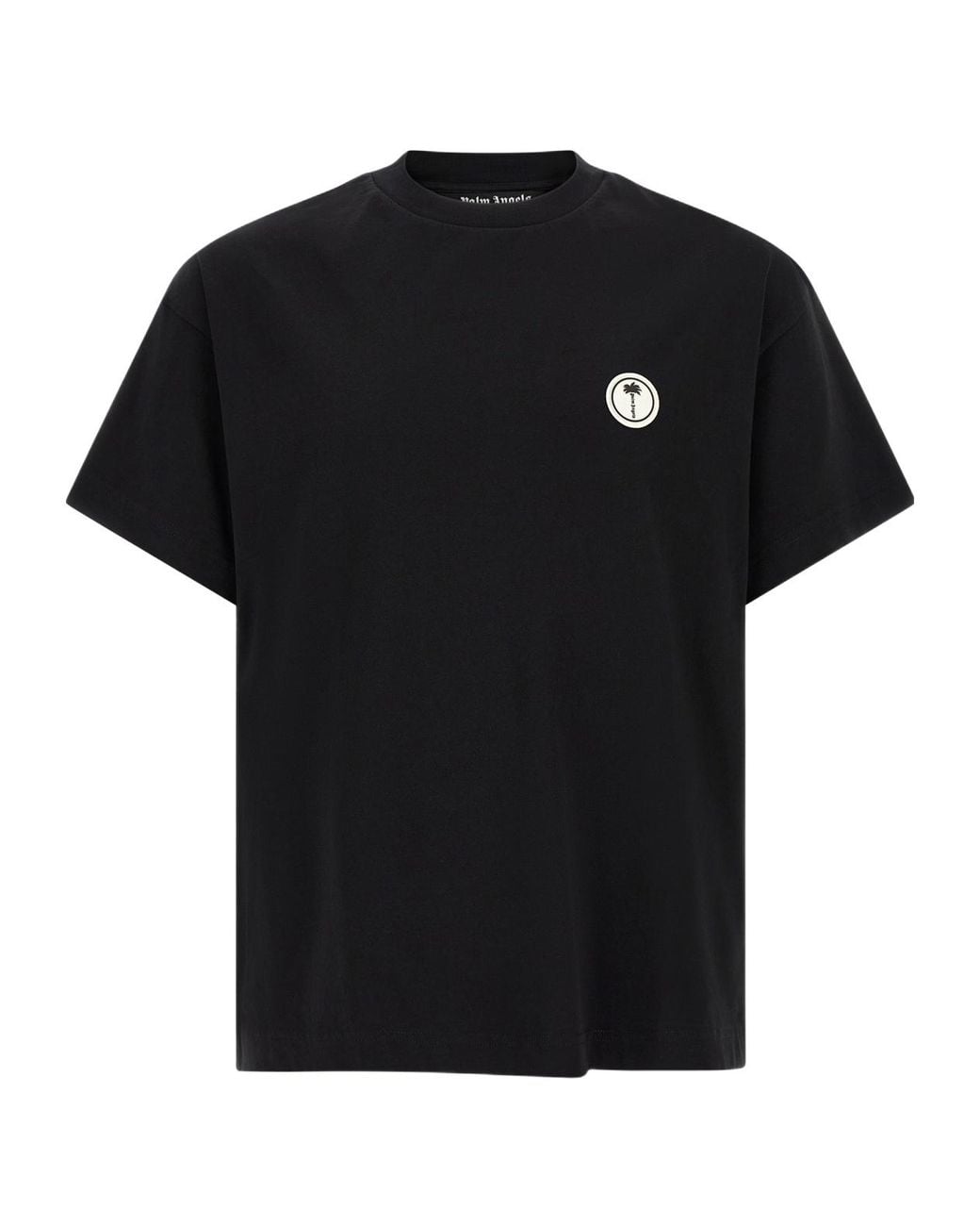 Palm Angels Black Logo Patch T-Shirt for men