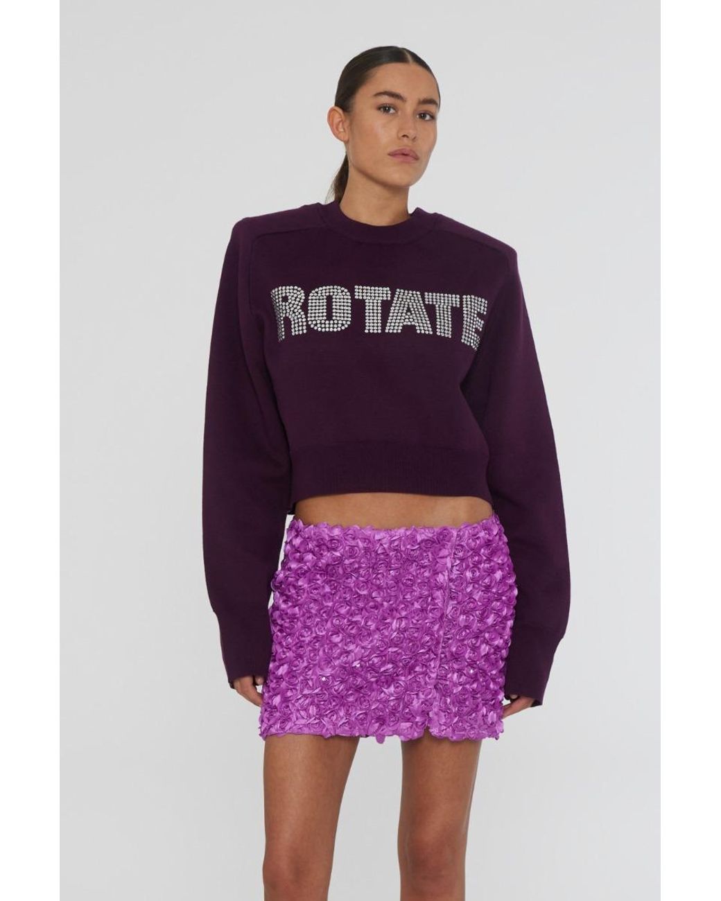 ROTATE BIRGER CHRISTENSEN Purple Logo Sweater