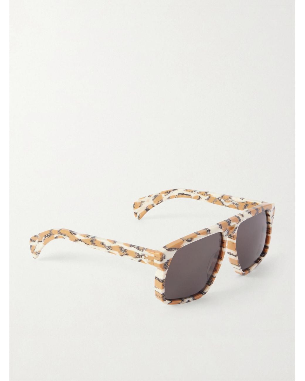 Jacques Marie Mage Brown Neptune Aviator-Style Acetate Sunglasses