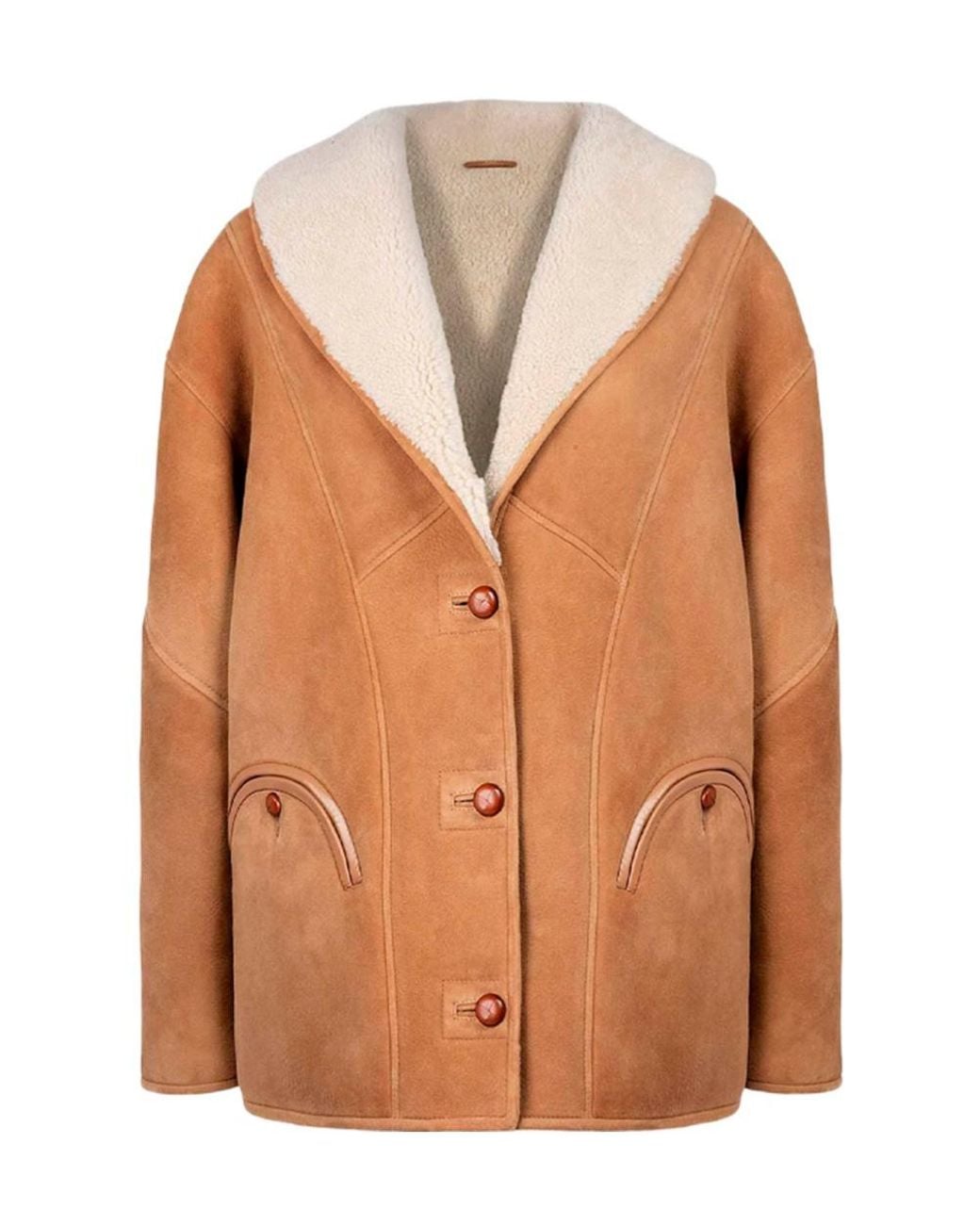 Blazé Milano Brown Button-Up Suede Jacket