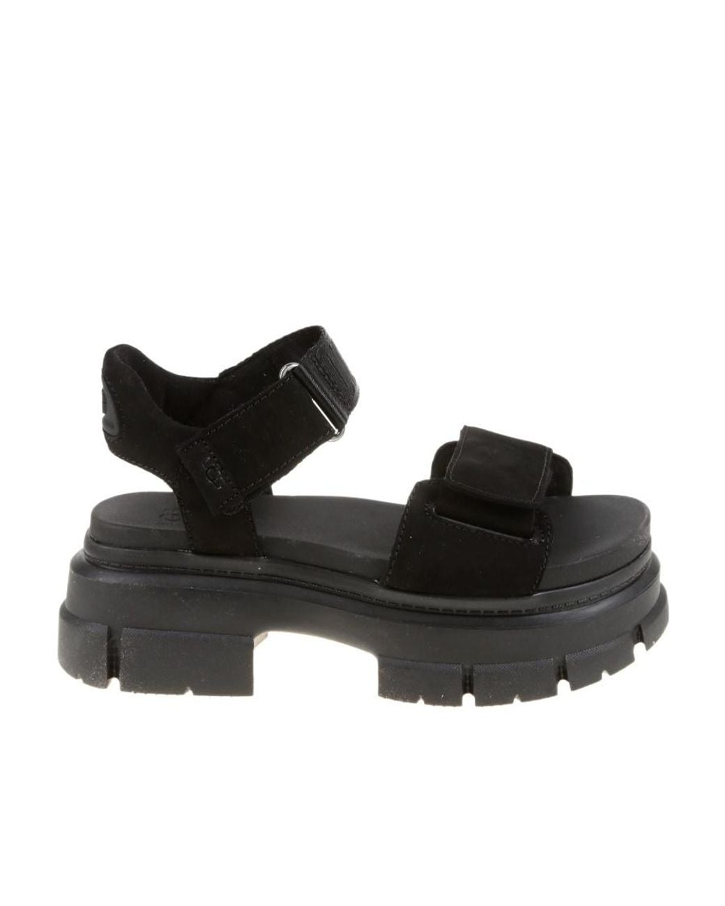 Ugg Black Logo Sandals