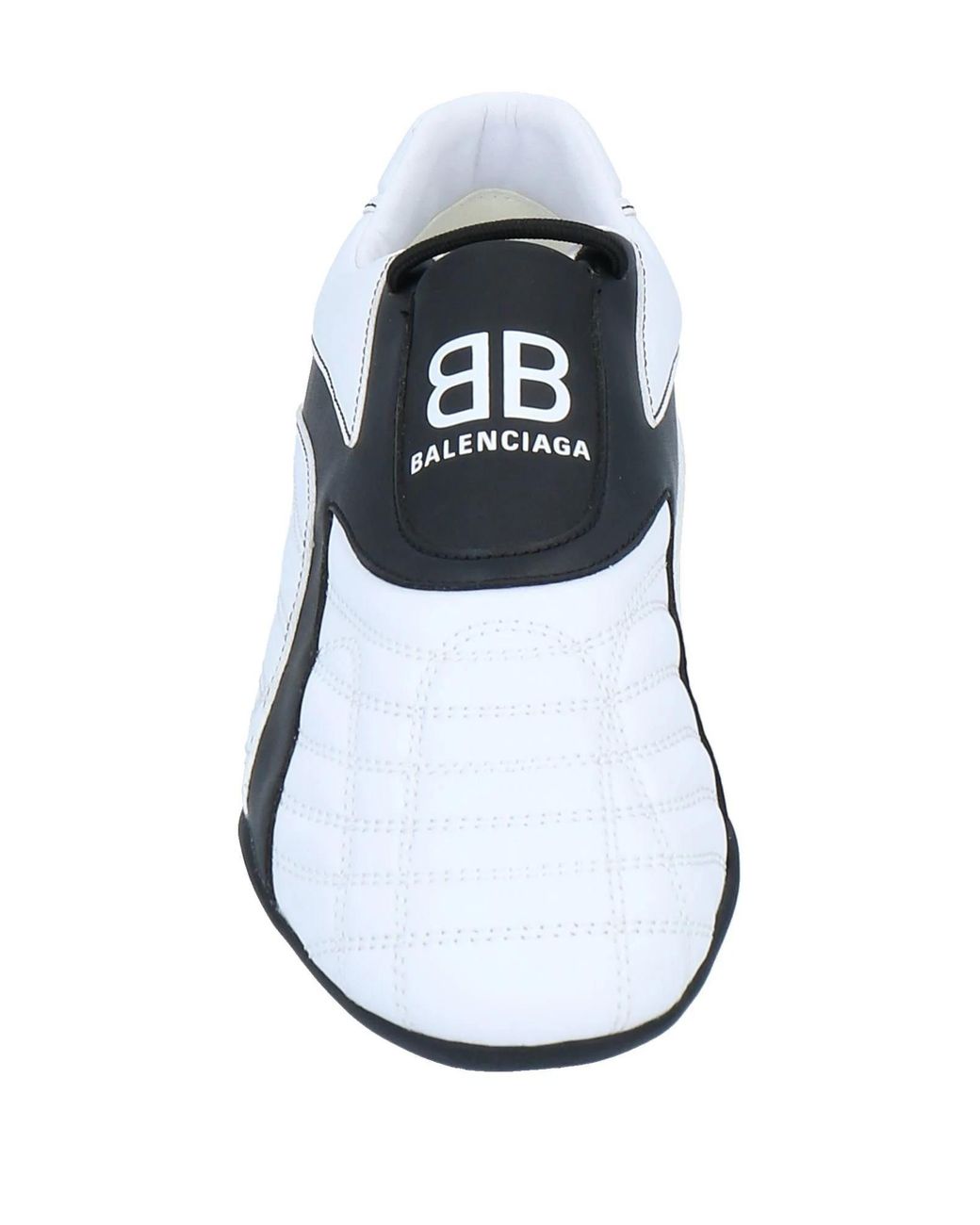Balenciaga White Two-Tone Low-Top Casual Shoes