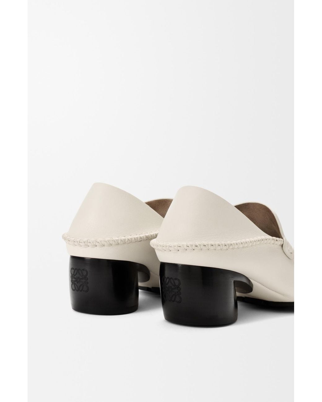 Loewe White Oval Loafer