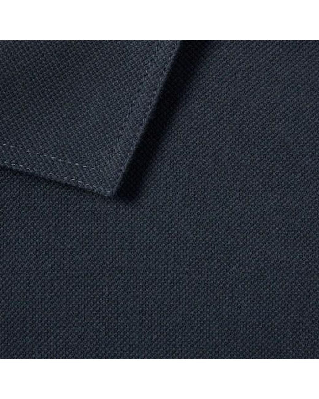 Gucci Blue Cotton Piquet Polo Shirt With Embroidery for men