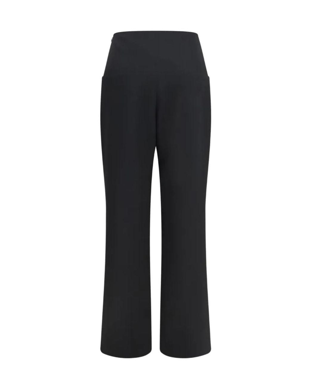 Alaïa Black Alaïa High-Waist Wide-Leg Pants