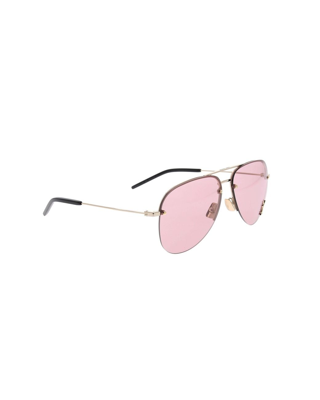 Saint Laurent Pink Classic 11 M Pilot-Frame Sunglasses