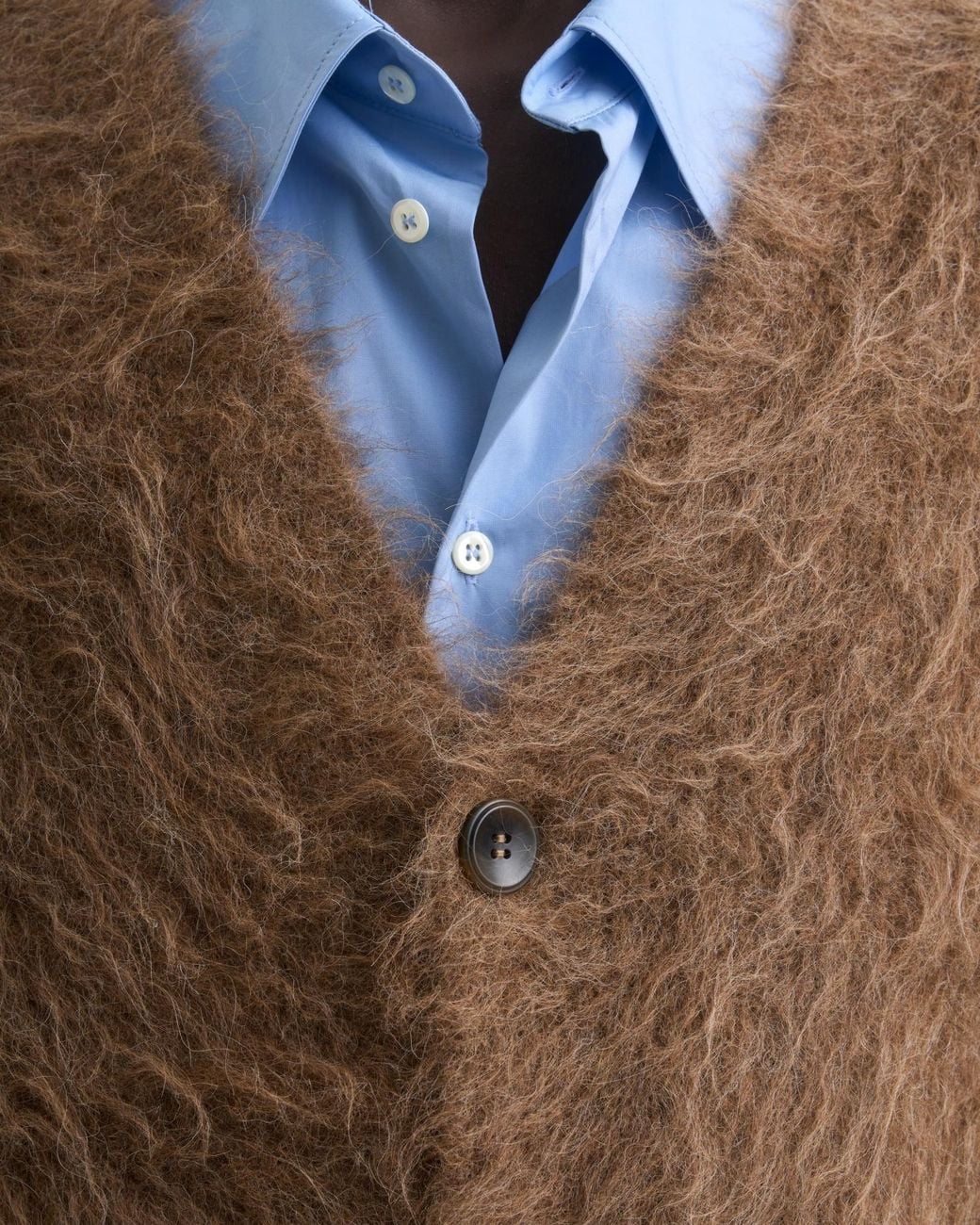 Séfr Brown V-Neck Long-Sleeve Knit Top for men