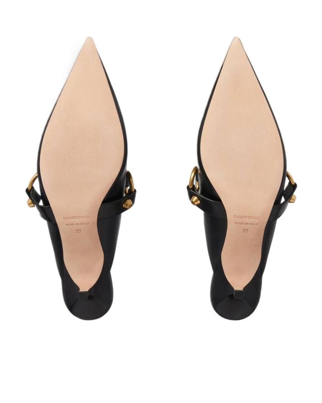 Balenciaga Black City Pointed-Toe Mules