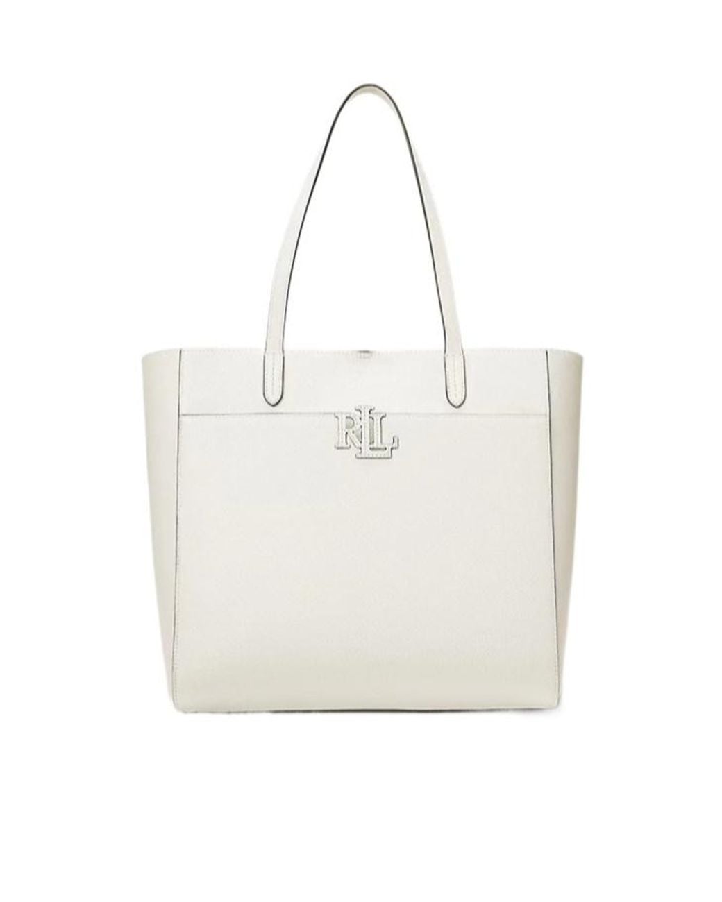 Ralph Lauren White Large Cameryn Tote Bag