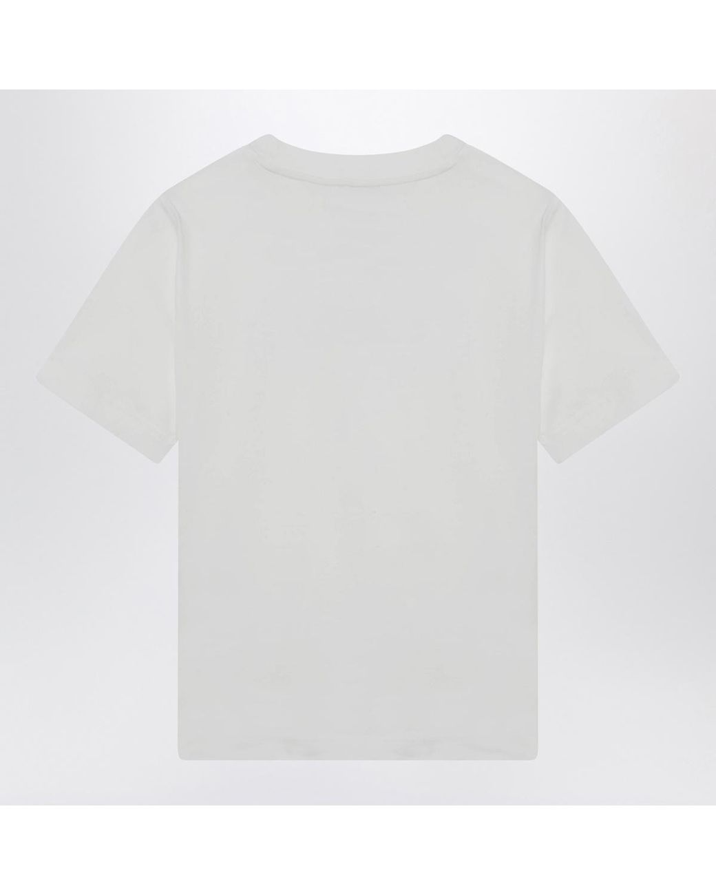 Burberry White Logo Printed Crewneck T-Shirt