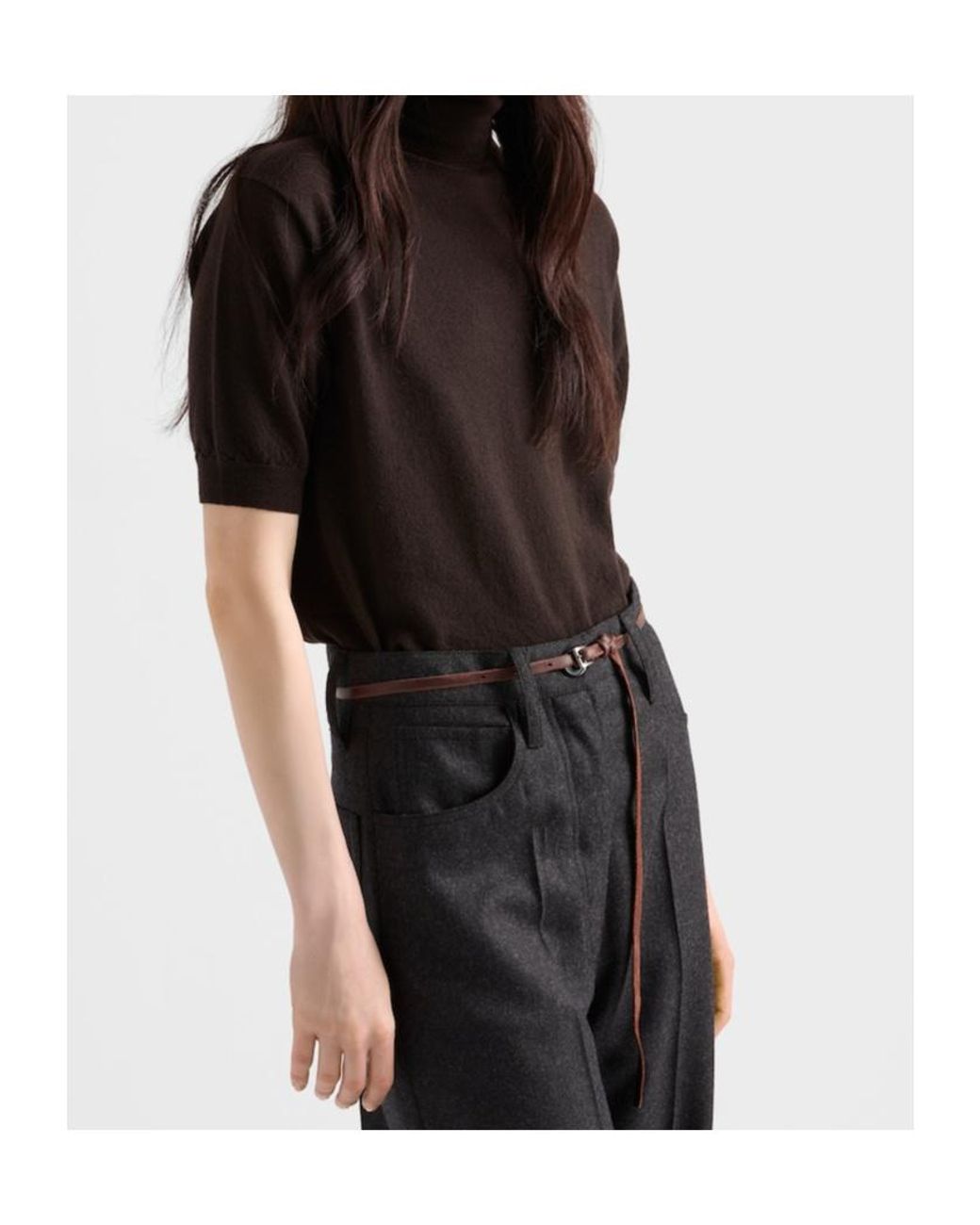 Prada Black Turtleneck Short-Sleeved Jumper