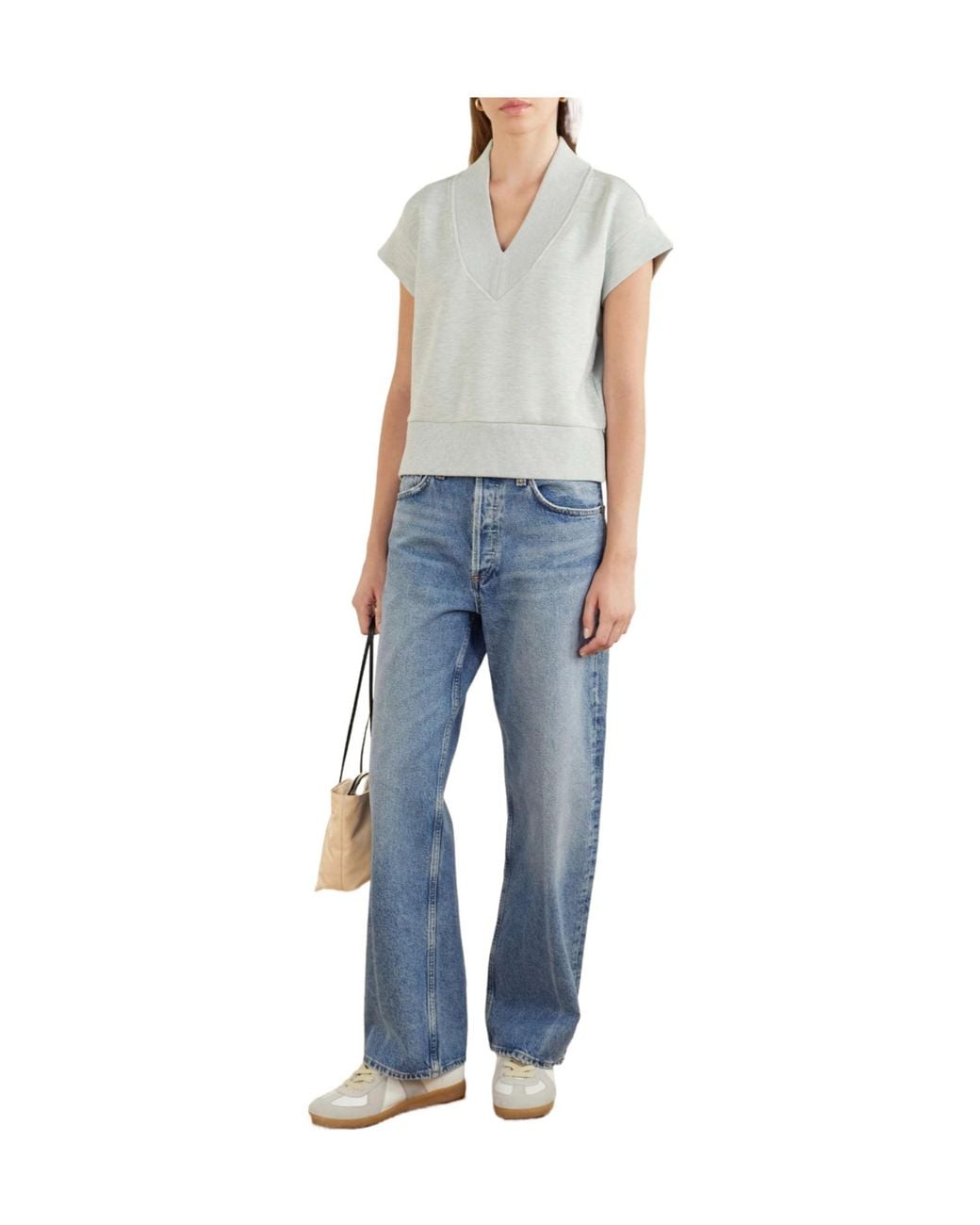 Varley White Jersey Tank