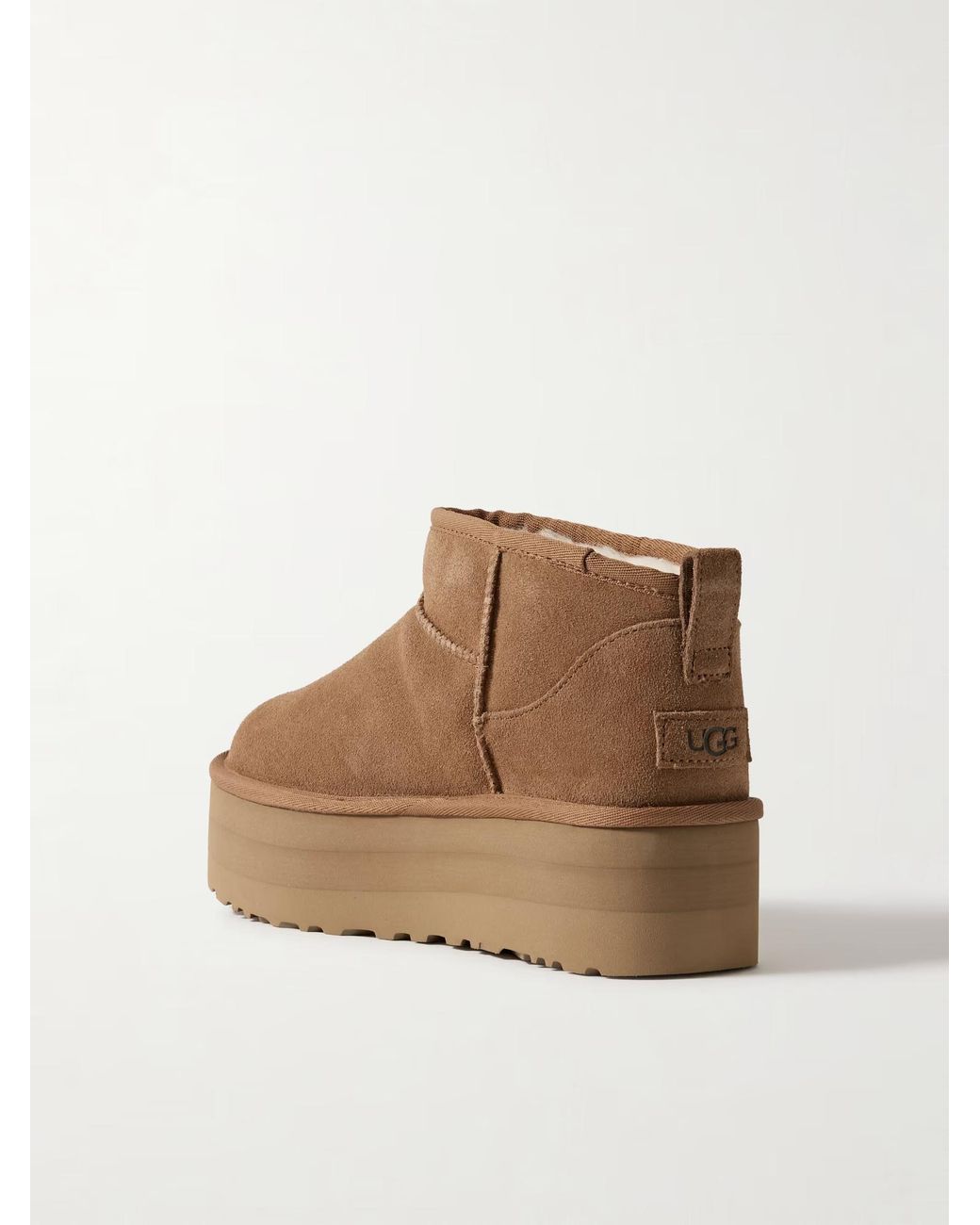 Ugg Brown Mini Platform Shearling Boots