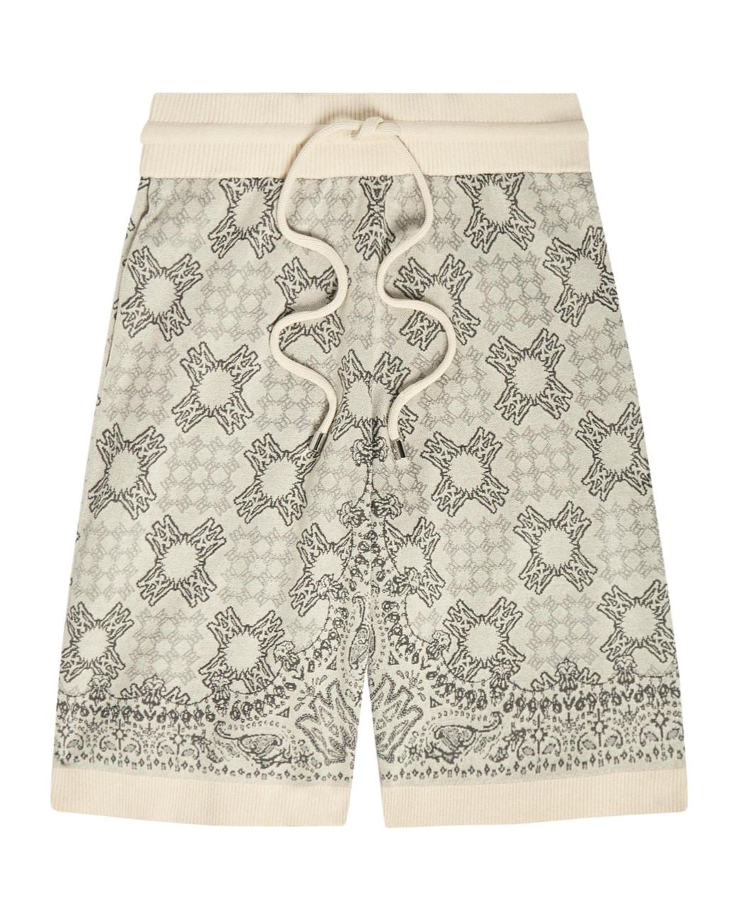 Amiri Gray Simple Cotton Mixed Shorts for men