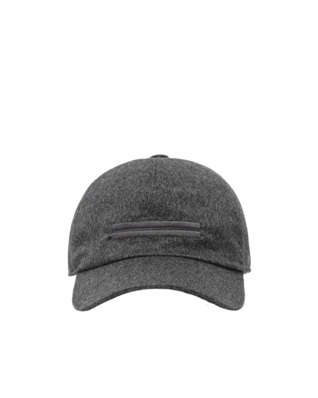 Zegna Gray Oasi Curved Peak Cap for men