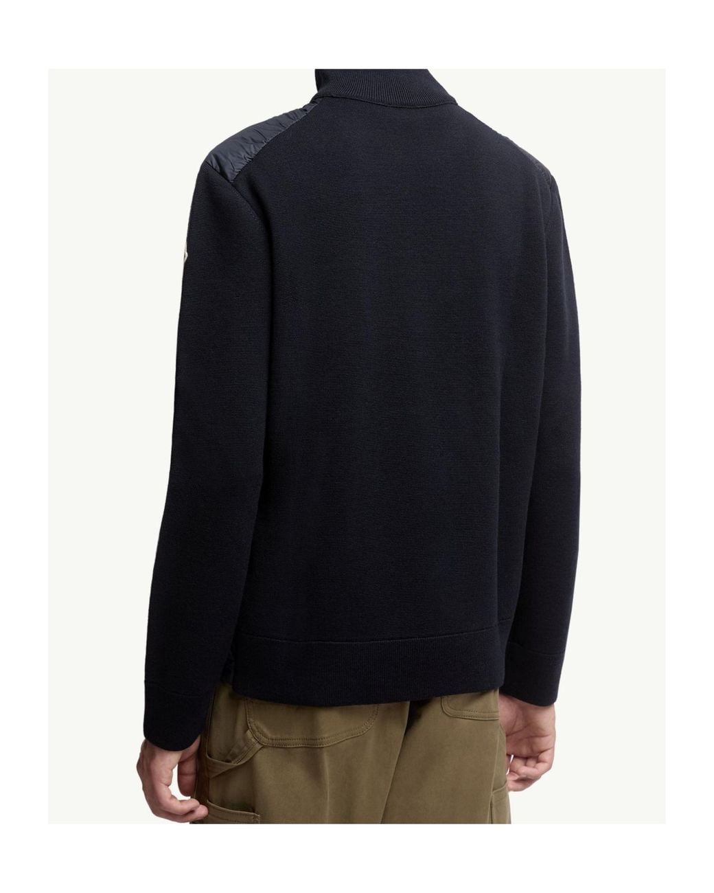 Moncler Blue Padded Zip-Up Cardigan for men