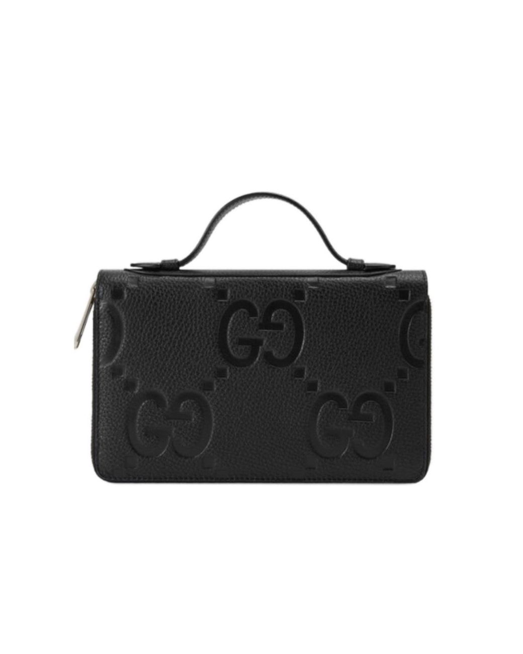 Gucci Black Jumbo Gg Zip-Up Document Case for men
