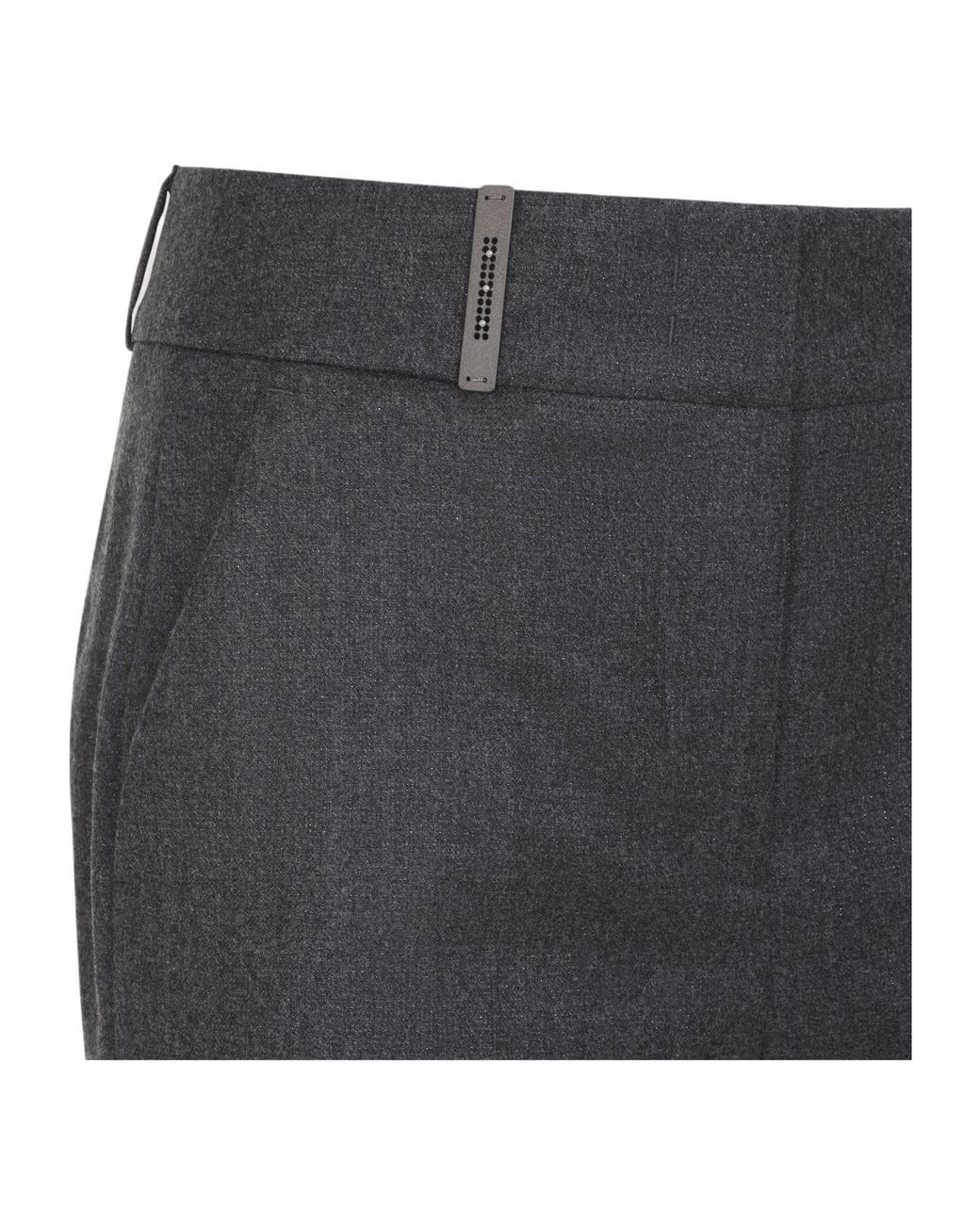 Peserico Gray Regular Tailored Pants