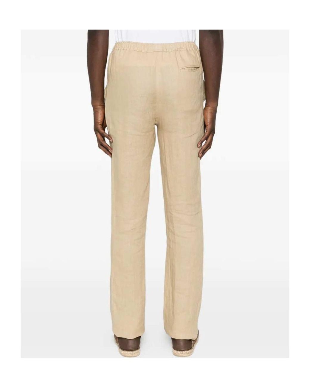 Kiton Natural Drawstring-Waist Trousers for men