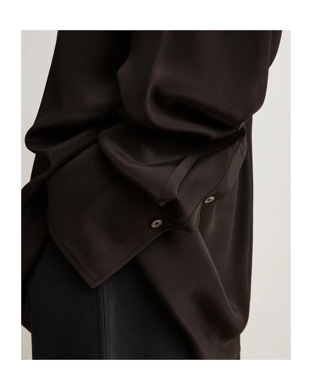 Totême Black Totême Satin Crepe Shirt