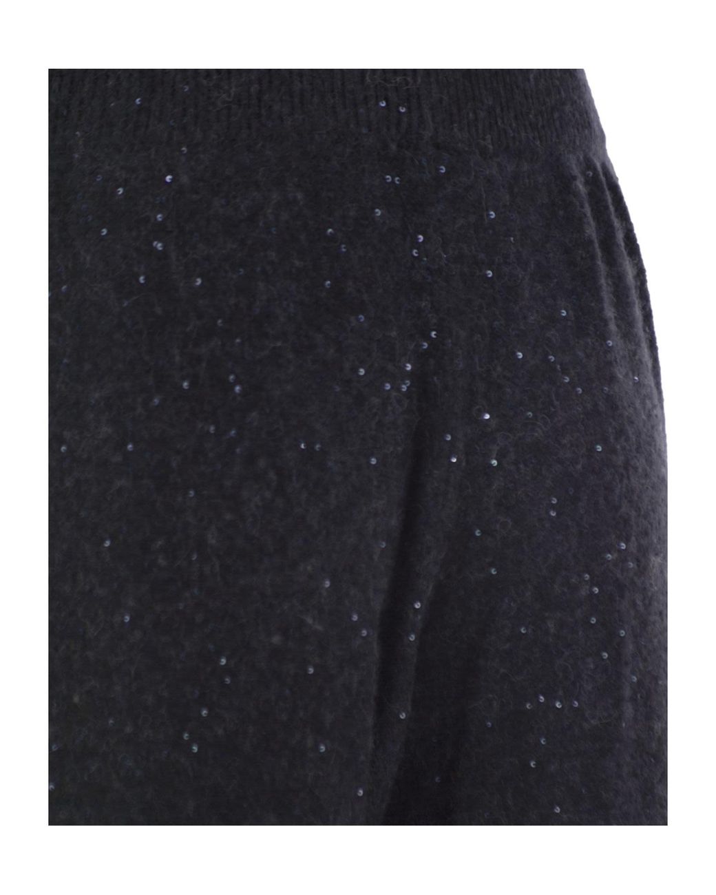 Fabiana Filippi Blue Shimmer Knitted Trousers