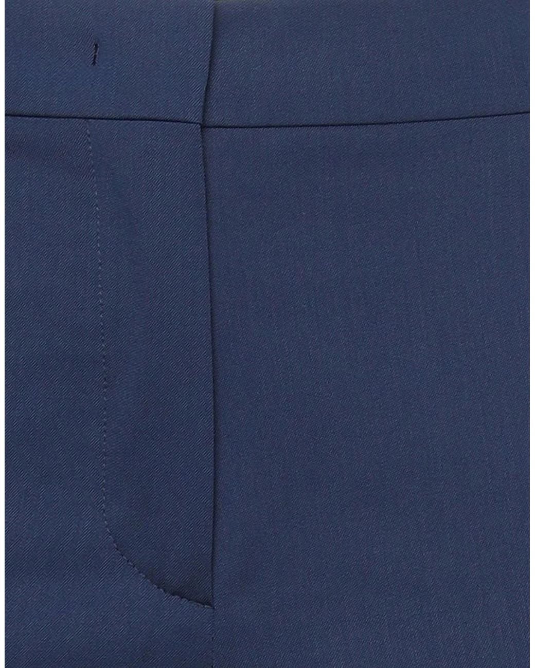 Sportmax Blue Solid Color Casual Trousers