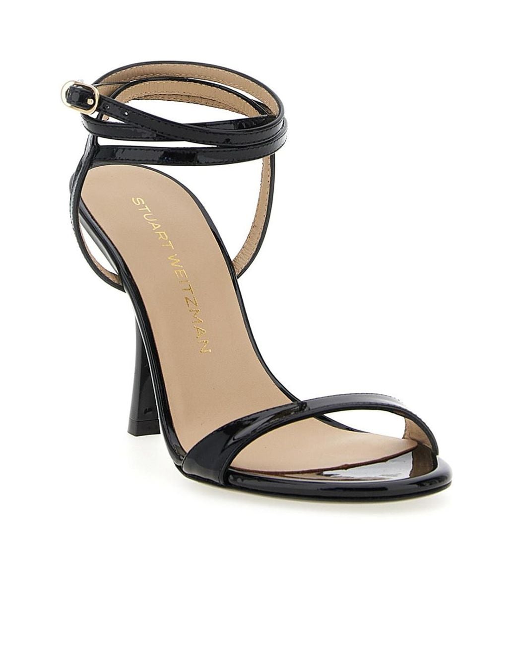 Stuart Weitzman Black 'Nudist Wrap' Sandals