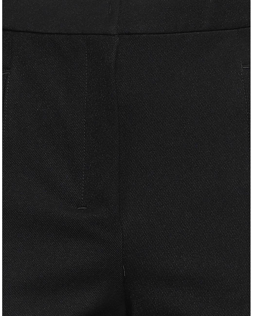 Max Mara Black Solid-Color Straight-Leg Pants