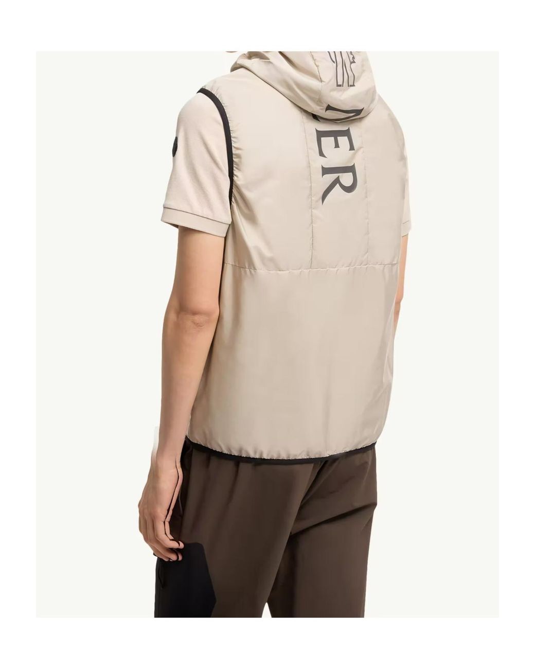 Moncler Natural Moretan Hooded Vest for men