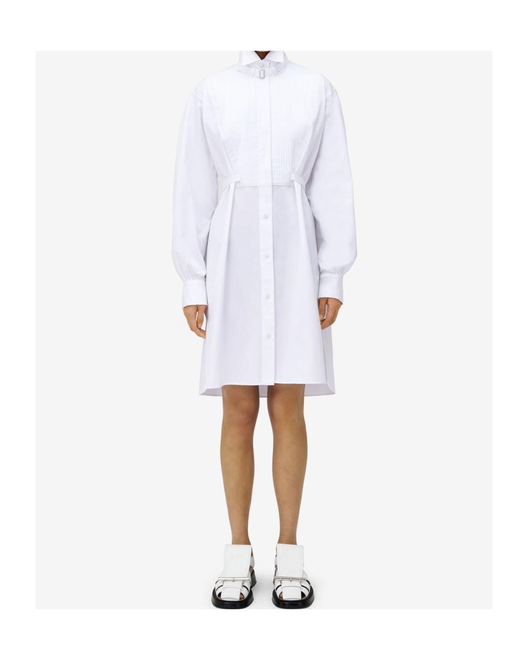 McQueen White Oversized Shirt Dress