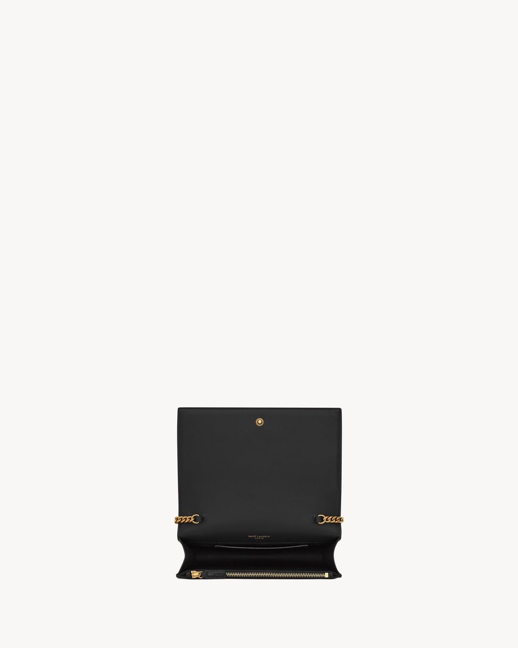 Saint Laurent White Cassandre Envelope Chain Wallet