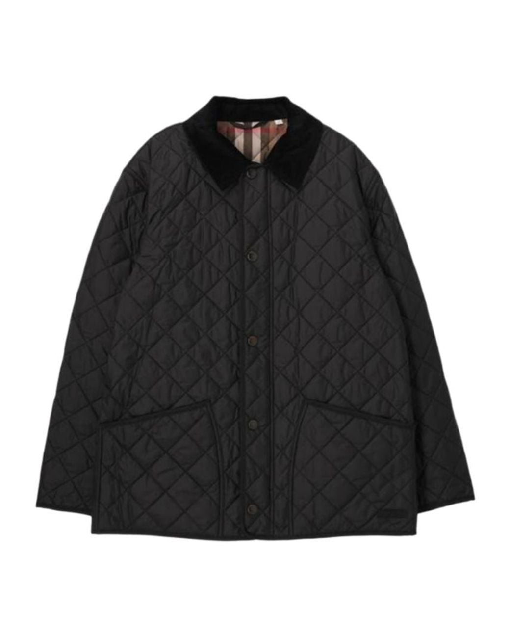 Burberry Black Long-Sleeved Cotton-Padded Jacket for men