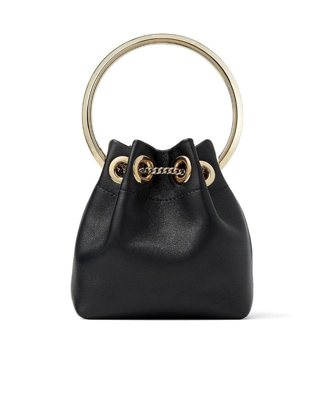 Jimmy Choo Black Micro Bon Bon Mini Tote Bag