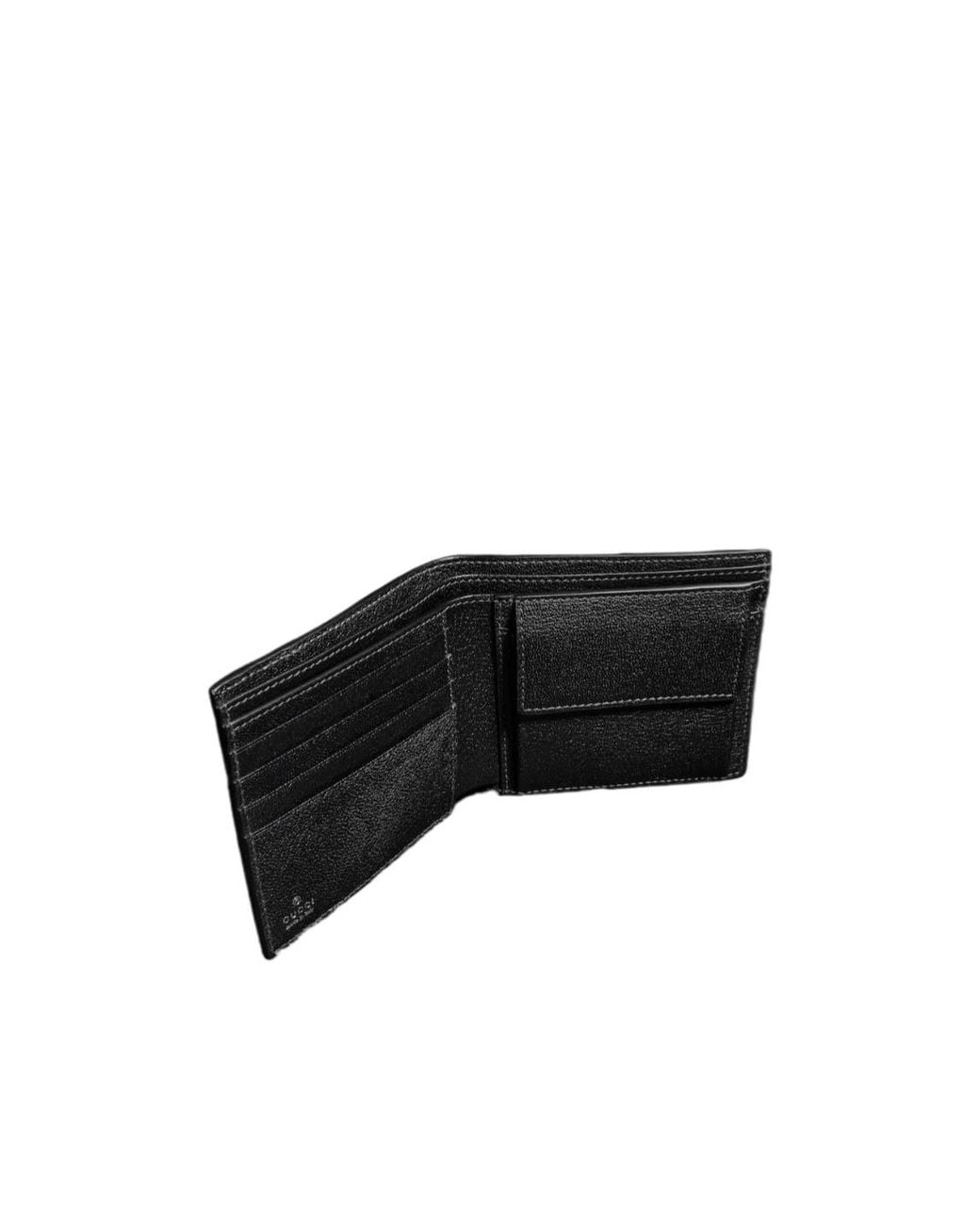 Gucci White Bi-Fold Wallet With Web Card Slots for men