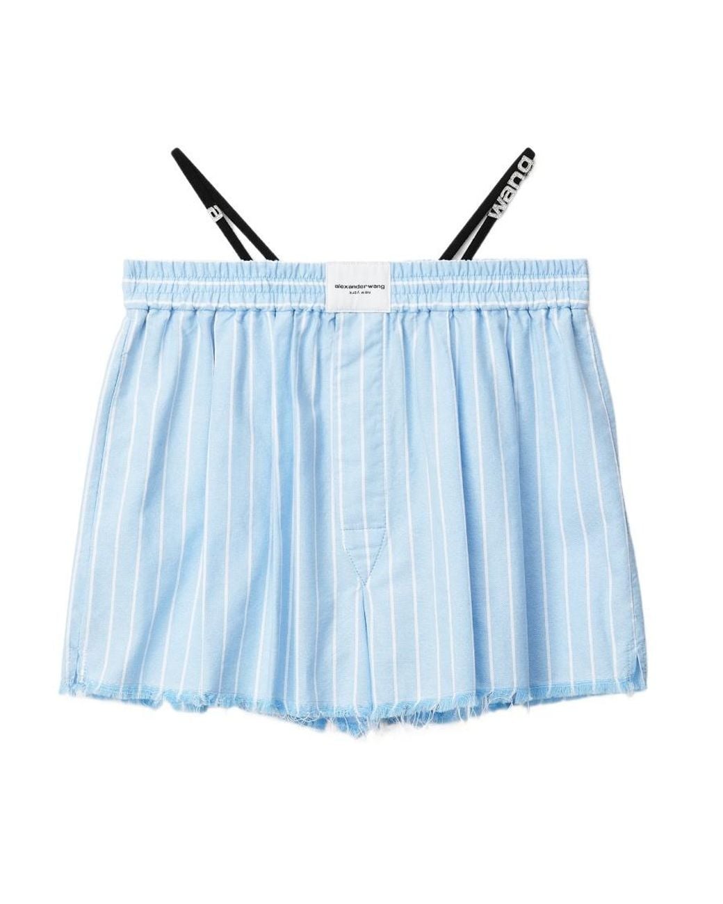 Alexander Wang Blue Raw-Hem Boxer Shorts