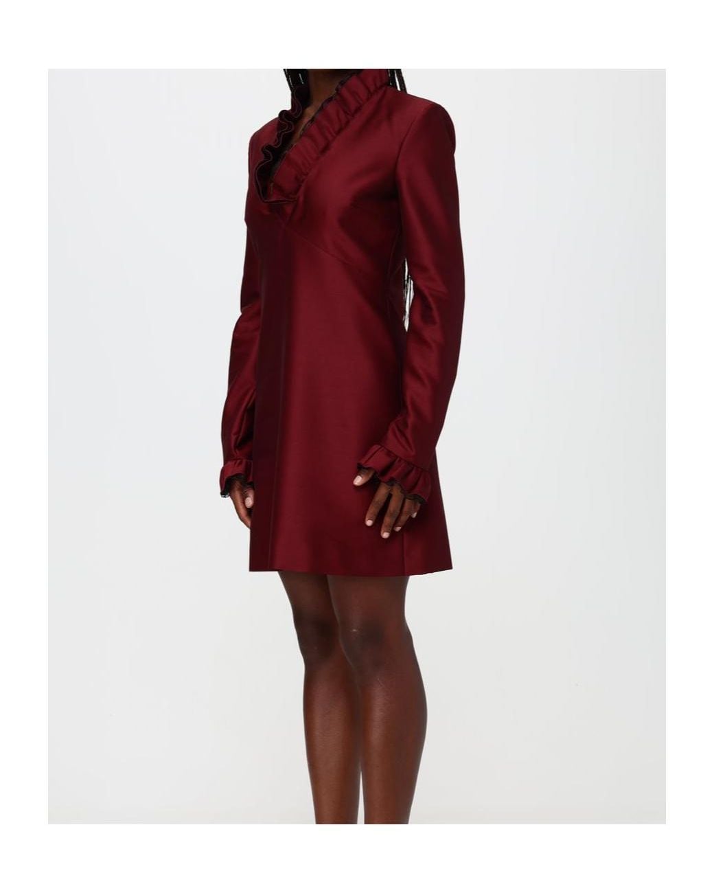Alberta Ferretti Red Long-Sleeved Dress