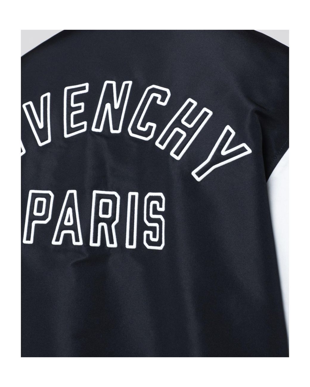 Givenchy Blue Logo Embroidered Bomber Jacket for men