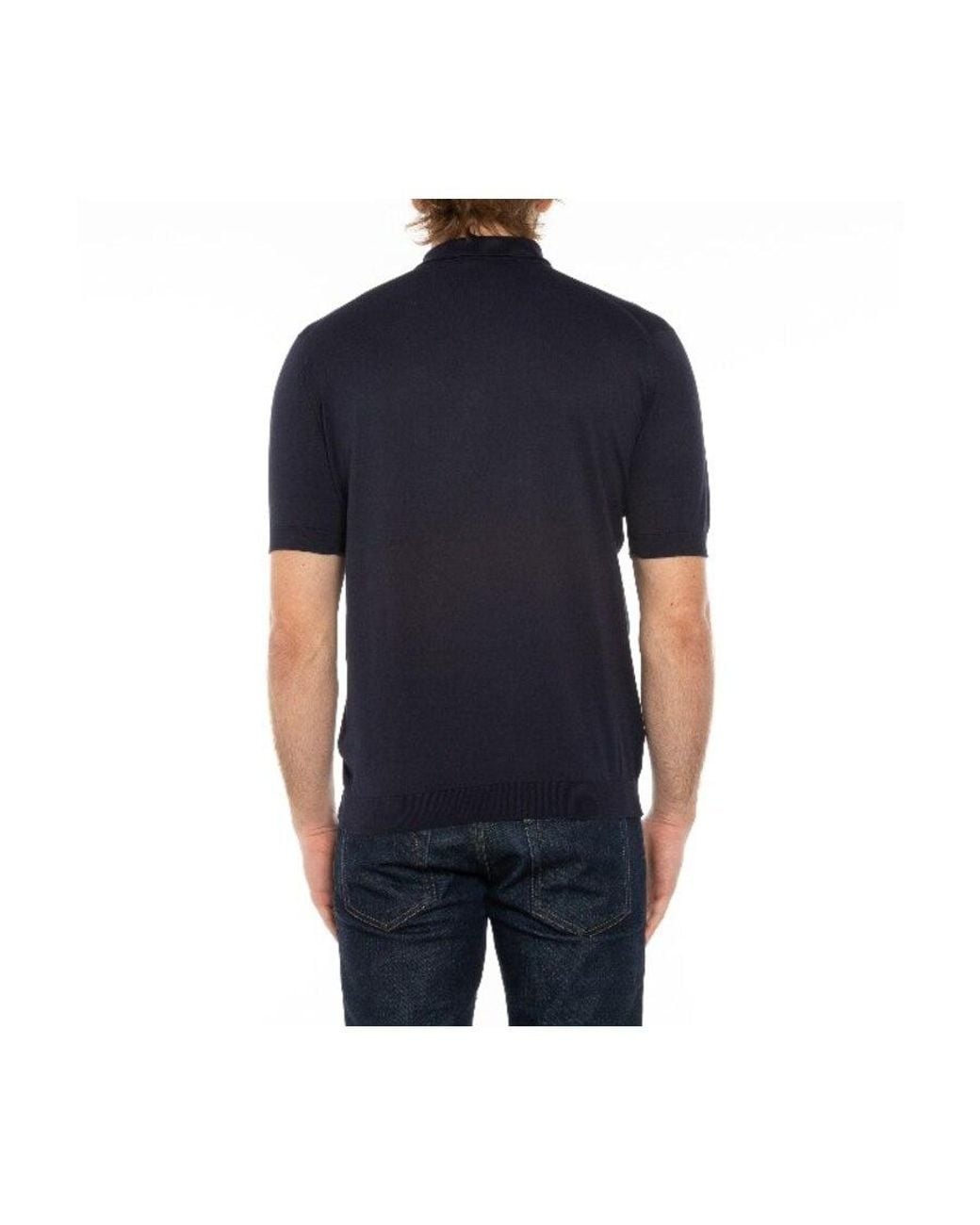John Smedley Blue Adrian Classic Polo Shirt for men