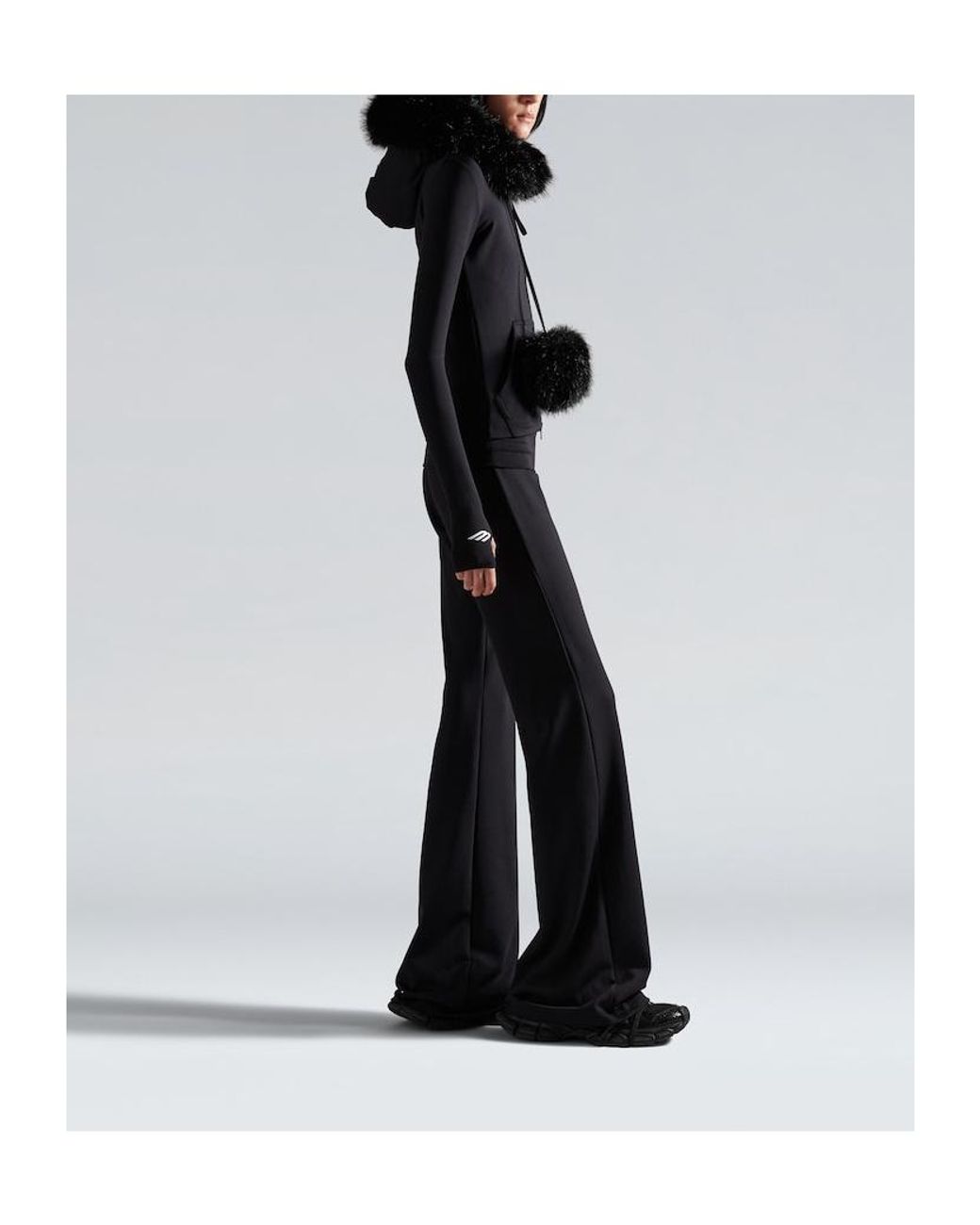 Balenciaga Black 3B Sports Icon Foldover Leggings