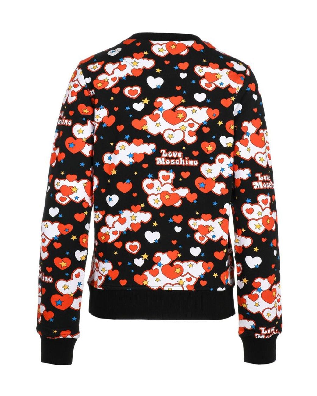 Moschino Black Printed Long-Sleeved Hoodie