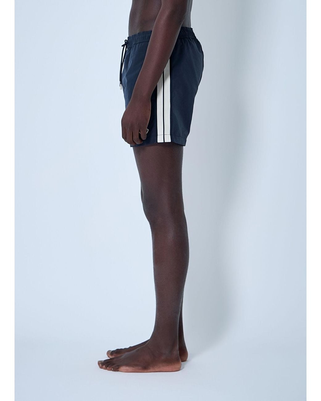 Moncler Blue Logo Patch Drawstring Swim Shorts for men
