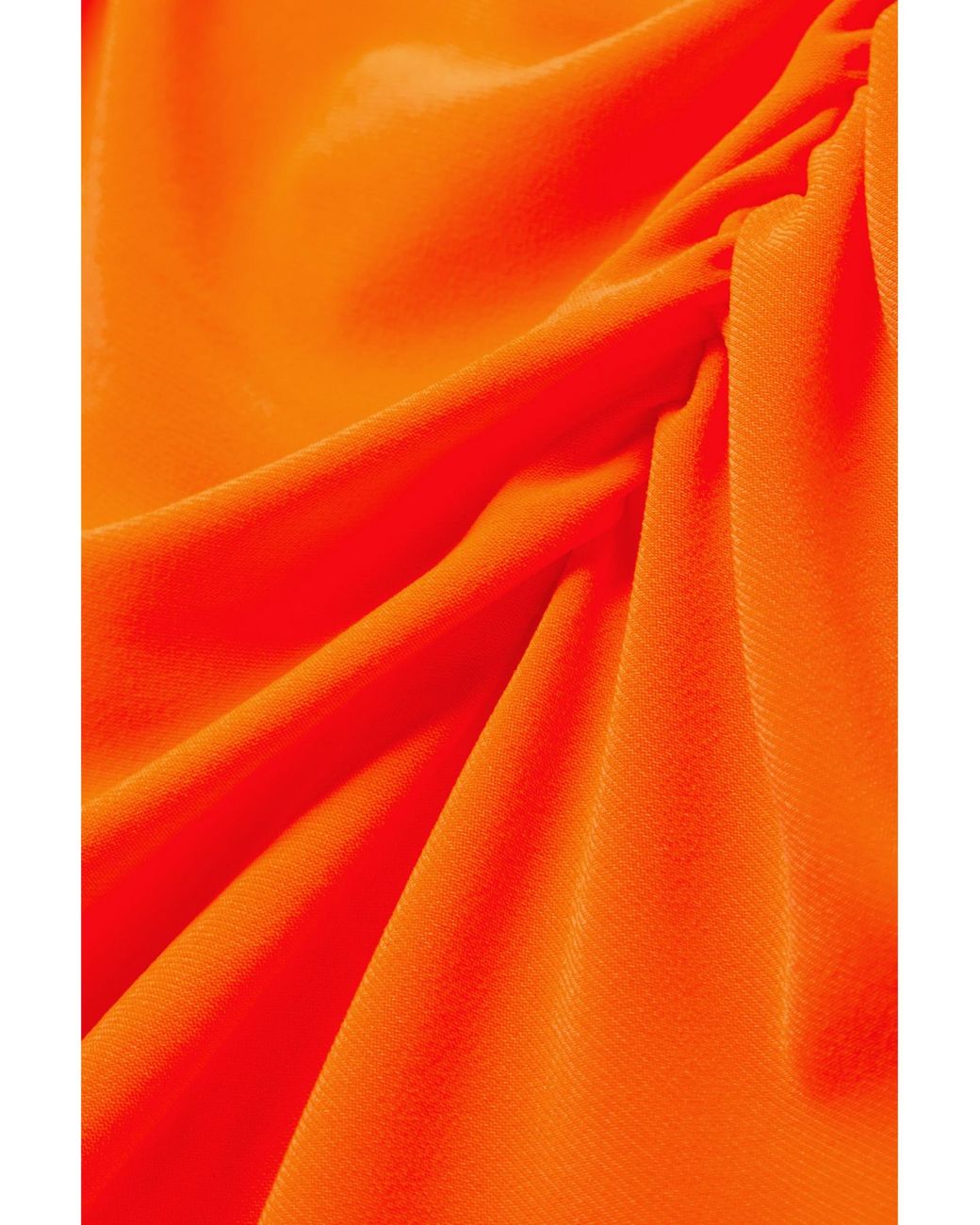 Norma Kamali Orange Pickleball Strapless Ruched Stretch-Jersey Mini Dress