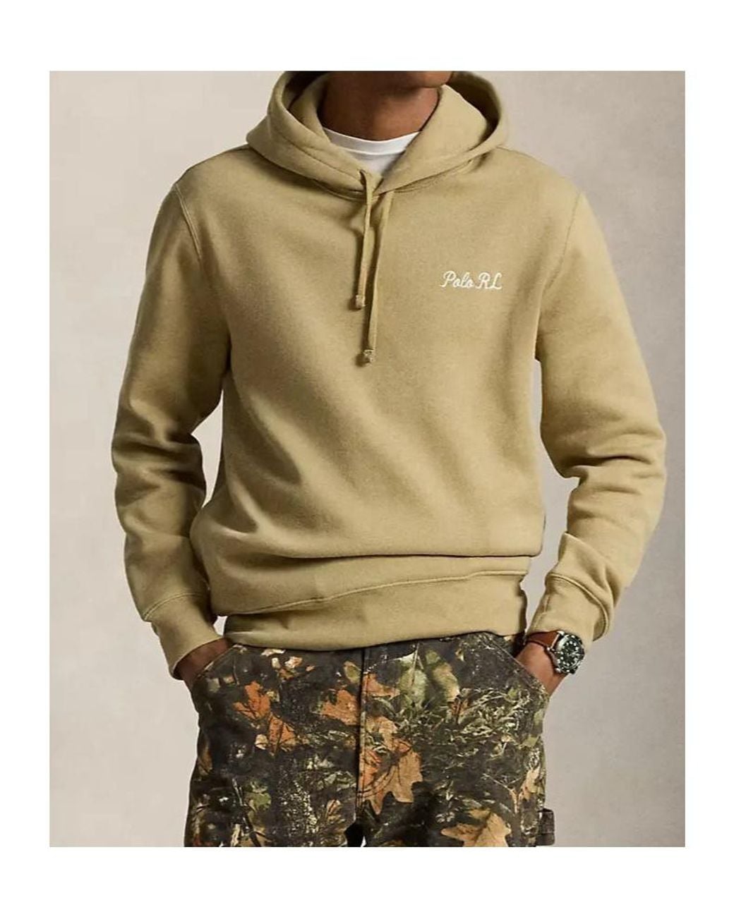 Polo Ralph Lauren White Polo Bear Print Hoodie for men